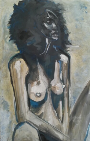 Pintura titulada "black-nue.jpg" por Andre Marc Serrano, Obra de arte original
