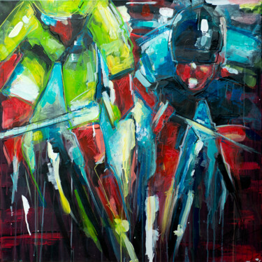 Картина под названием "sprint" - Andre Marc Serrano, Подлинное произведение искусства, Акрил Установлен на Деревянная рама д…