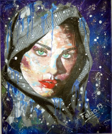 Painting titled "nomade" by André Marot, Original Artwork, Acrylic Mounted on Wood Stretcher frame