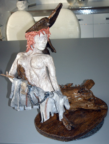 Sculpture titled "Bois de Centaure" by André Marot, Original Artwork, Clay