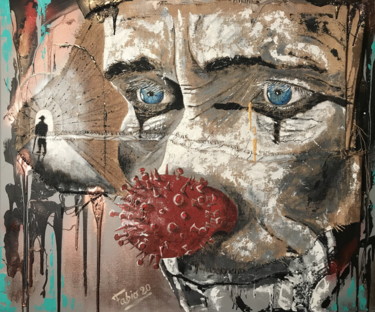 Peinture intitulée "Clown Vide" par André Marot, Œuvre d'art originale, Acrylique Monté sur Châssis en bois
