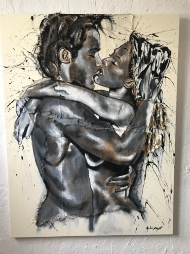 Painting titled "Désir" by André Marot, Original Artwork, Acrylic