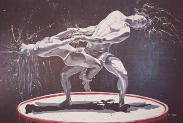 Ζωγραφική με τίτλο "À l'unisson" από André Marot, Αυθεντικά έργα τέχνης, Ακρυλικό Τοποθετήθηκε στο Ξύλινο φορείο σκελετό