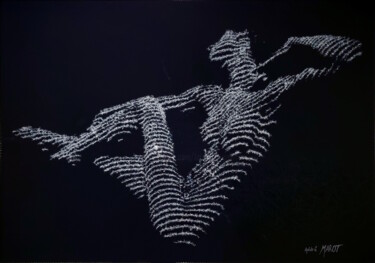 Скульптура под названием "Rêverie en verrerie" - André Marot, Подлинное произведение искусства, Стекло Установлен на Деревян…