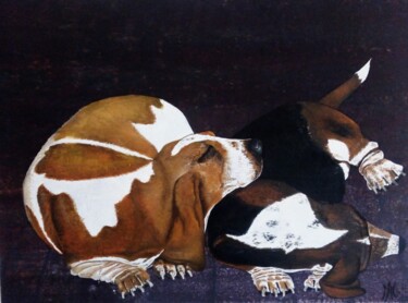 Painting titled "la sieste" by André Marthe, Original Artwork, Oil