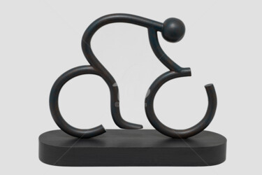 Sculpture intitulée "Cyclisme _ Solo" par André Michel, Œuvre d'art originale, Métaux