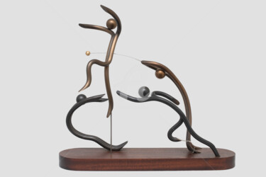 Sculpture intitulée "Décathlon" par André Michel, Œuvre d'art originale, Métaux
