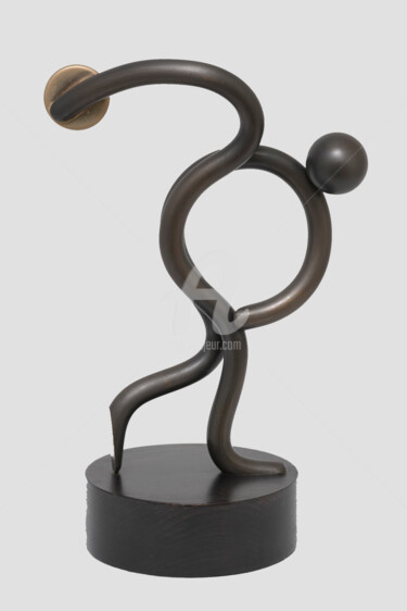 Skulptur mit dem Titel "Athletisme _ Discob…" von André Michel, Original-Kunstwerk, Metalle