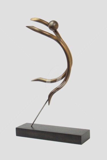 Sculpture intitulée "Athletisme _ Saut e…" par André Michel, Œuvre d'art originale, Métaux