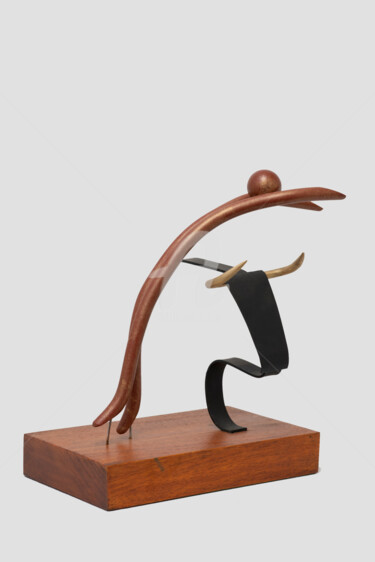 Sculpture titled "Tauromachie" by André Michel, Original Artwork, Metals