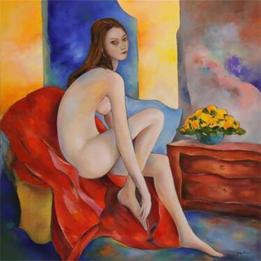 Painting titled "La Belle" by Andre Quelme, Original Artwork