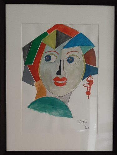 Painting titled "Arlequin" by André Roeser, Original Artwork, Gouache