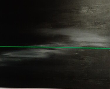 Peinture intitulée "La ligne verte" par André Roeser, Œuvre d'art originale, Acrylique Monté sur Châssis en bois