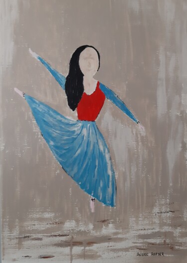 Painting titled "Danseuse 1" by André Roeser, Original Artwork, Acrylic Mounted on Wood Stretcher frame