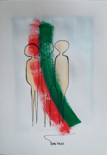 Peinture intitulée "Trio gagnants" par André Roeser, Œuvre d'art originale, Acrylique
