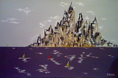 Peinture intitulée "New York" par André Roeser, Œuvre d'art originale, Acrylique Monté sur Châssis en bois