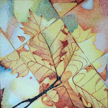 Peinture intitulée "vent d automne" par Andre Rollet, Œuvre d'art originale, Acrylique Monté sur Châssis en bois