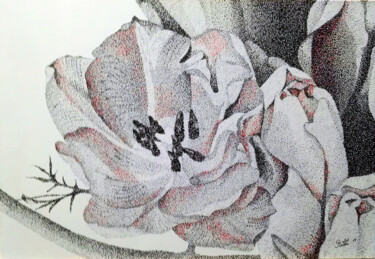 Peinture intitulée "tulipe rose" par Andre Rollet, Œuvre d'art originale, Acrylique Monté sur Châssis en bois