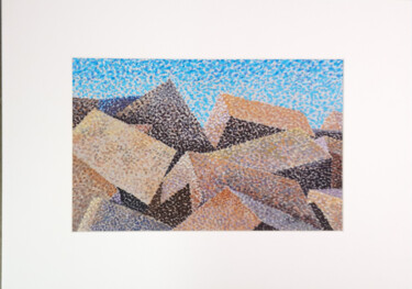Dibujo titulada "la dune" por Andre Rollet, Obra de arte original, Pastel