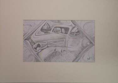 Drawing titled "Americaine4" by Andre Rollet, Original Artwork, Pencil