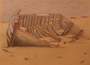 Disegno intitolato "epave" da Andre Rollet, Opera d'arte originale, Matita