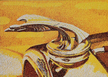 Картина под названием "chevrolet" - Andre Rollet, Подлинное произведение искусства, Акрил Установлен на картон