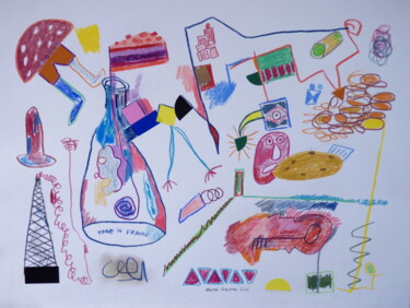 Dessin intitulée "MADE IN FRANCE" par André Ronsmac, Œuvre d'art originale, Crayon