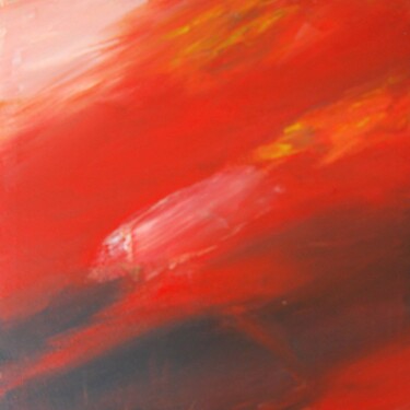 Painting titled "bathing red" by André Rouquet, Original Artwork, Acrylic Mounted on Wood Stretcher frame
