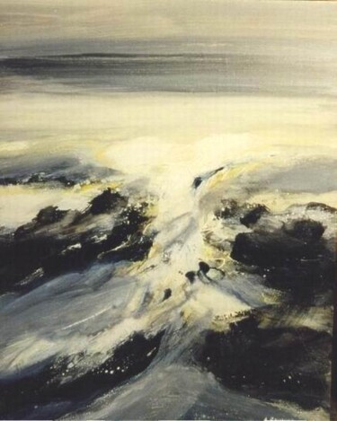 Pintura intitulada "vague cosmique" por André Rouquet, Obras de arte originais, Óleo