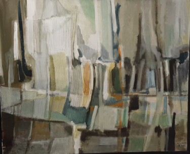 Peinture intitulée "Canal du Midi" par André Schembri, Œuvre d'art originale, Huile Monté sur Châssis en bois