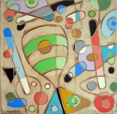 Картина под названием "Tennis" - Andrea Benetti, Подлинное произведение искусства, Масло