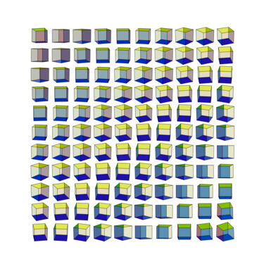 Arte digital titulada "Cubes pattern 2" por Andrea Benítez, Obra de arte original, Trabajo Digital 2D