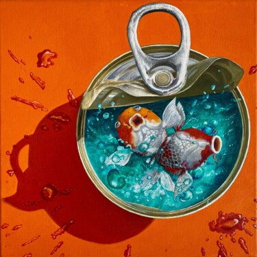 Canned Koi Sexplosion Peinture intitulée "Canned Koi Sexplosi…" par Andrea Berthel, Œuvre d'art originale, Huile