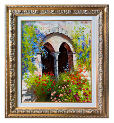 Картина под названием "MULLIONED WINDOW WI…" - Andrea Borella, Подлинное произведение искусства, Масло Установлен на Деревян…