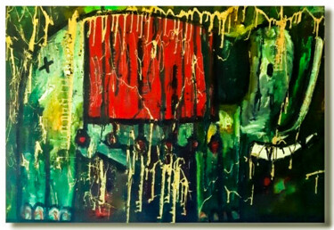 Elephant 1 Peinture intitulée "Elephant 1" par Brandani, Œuvre d'art originale, Huile Monté sur Châssis