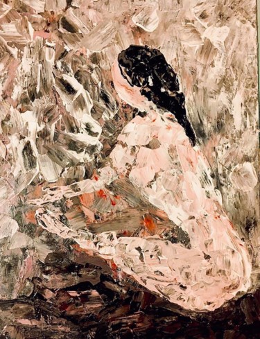Peinture intitulée "BAGNANTE" par Andrea Collemaggio, Œuvre d'art originale, Huile