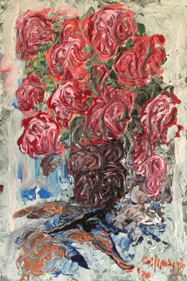 Painting titled "Moltitudine floreal…" by Andrea Collemaggio, Original Artwork, Acrylic