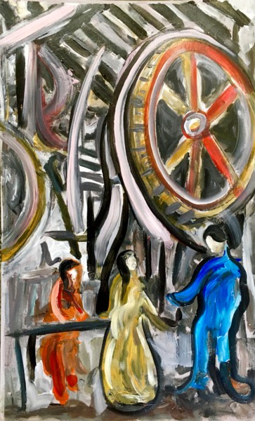 Pittura intitolato "Molitura" da Andrea Collemaggio, Opera d'arte originale, Acrilico