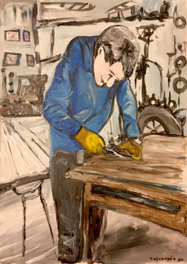 Riparazione, funzionerà ottimamente Pittura intitolato "Riparazione, funzio…" da Andrea Collemaggio, Opera d'arte originale, Acrilico