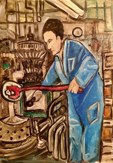 Painting titled "Start up" by Andrea Collemaggio, Original Artwork, Acrylic