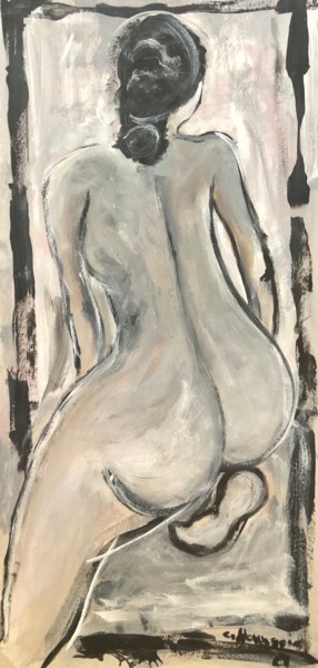 Painting titled "Musa I" by Andrea Collemaggio, Original Artwork, Acrylic