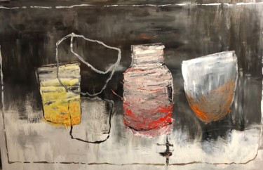 Painting titled "Five" by Andrea Collemaggio, Original Artwork, Acrylic