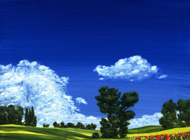 Картина под названием "Italy Landscape Tus…" - Andrea Del Pesco, Подлинное произведение искусства, Масло