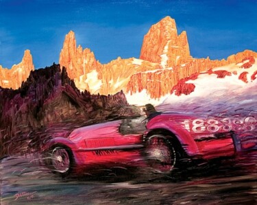Painting titled "Alfa Romeo Coppa Do…" by Andrea Del Pesco, Original Artwork