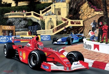 Peinture intitulée "Ferrari F-2001 Mona…" par Andrea Del Pesco, Œuvre d'art originale