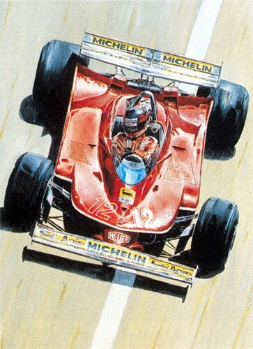 Malarstwo zatytułowany „Gilles Villeneuve o…” autorstwa Andrea Del Pesco, Oryginalna praca