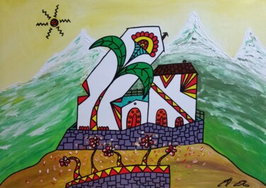 Картина под названием "sisma-50x70-gennaio…" - Andrea Erdas, Подлинное произведение искусства, Акрил