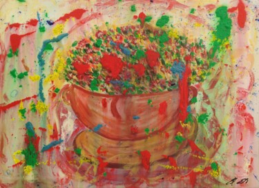 Pittura intitolato "il vaso della seren…" da Andrea Erdas, Opera d'arte originale, Acrilico