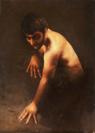 Pittura intitolato "FAUNO" da Andrea Esposito, Opera d'arte originale, Olio