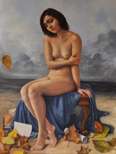 Malerei mit dem Titel "AUTUNNO" von Andrea Esposito, Original-Kunstwerk, Öl